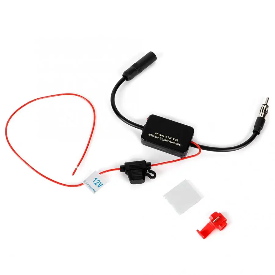 

Universal Antenna Amplifier ANT-208 Car Radio Signal FM/AM Antenna Amplifier Windshield Mount Aerials for AM FM radio stations