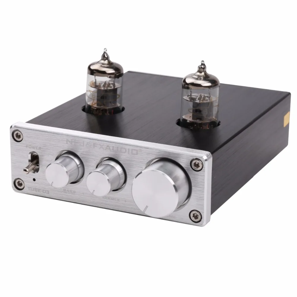 FX-AUDIO TUBE-03 MINI Bile 6K4/6J1 reamp ламповый усилитель буфера HIFI аудио предусилитель ВЧ регулировка басов предварительно усилители DC12V