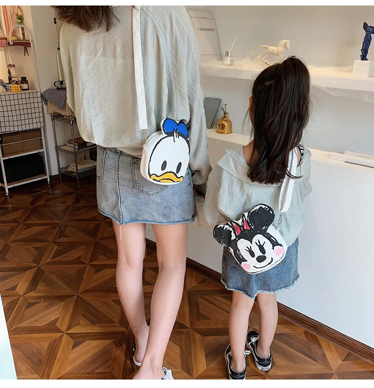 Disney Mickey mouse children cartoon canvas bag girl boy messenger shoulder bag new minnie bag lady Donald Duck handbag