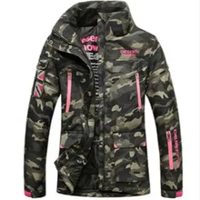 Зимняя мужская и женская камуфляжная хлопковая одежда для спорта на открытом воздухе, теплая водонепроницаемая дышащая одежда для альпинизма