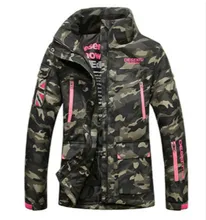 Winter outdoor sports men’s and women’s camouflage cotton clothing warm waterproof breathable emergency mountaineering wear