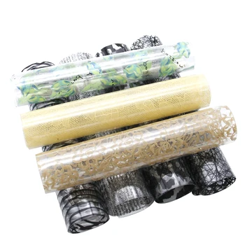 

New 20*34cm Transparent Printed Striped Synthetic Leather Patchwork DIY Hair Bow Handbags Phone Case Materials,1Yc6653