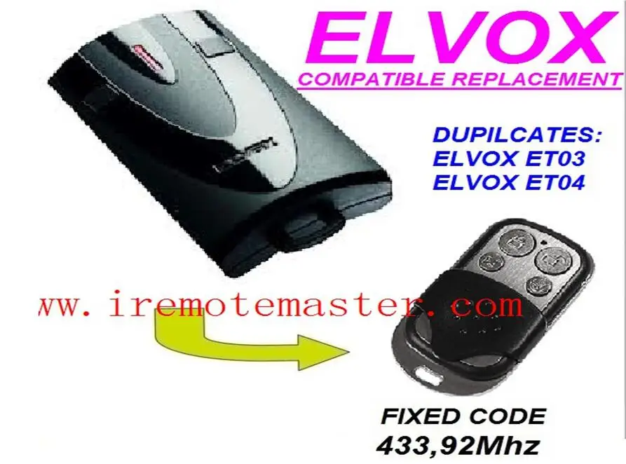 

1PCS FOR ELVOX ET03,ET04 garage door transmitter free shipping