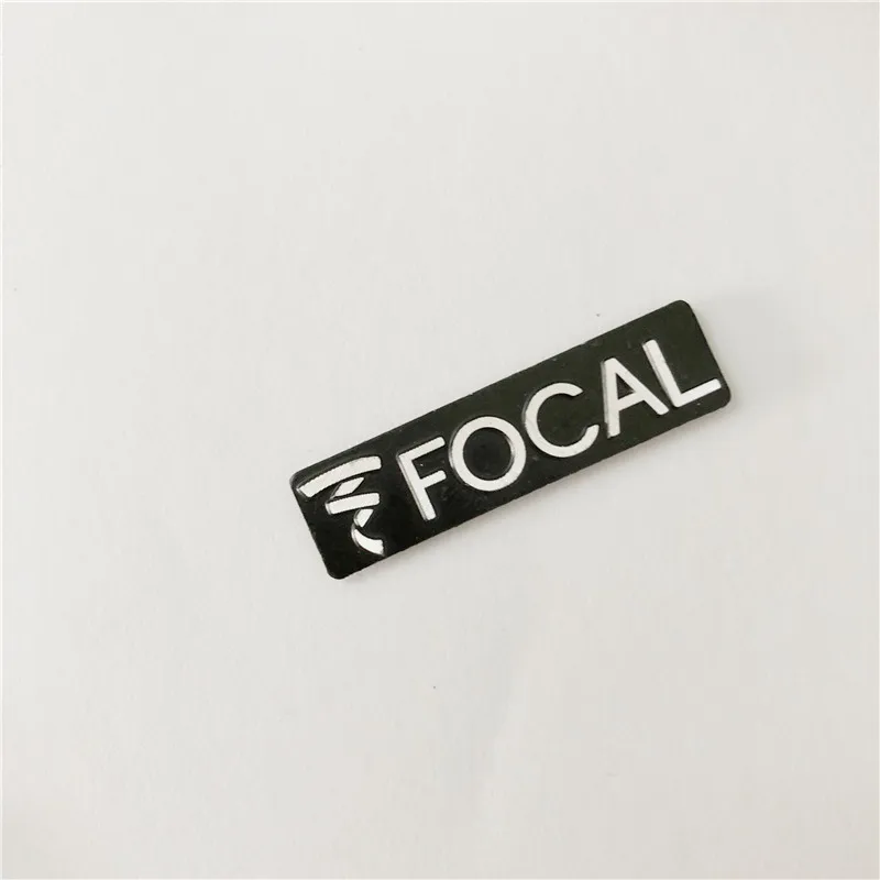 50 шт. focal Hi Fi аудиоколонки 3D алюминиевая эмблема стерео наклейка 3 4*0 9 мм|Наклейки