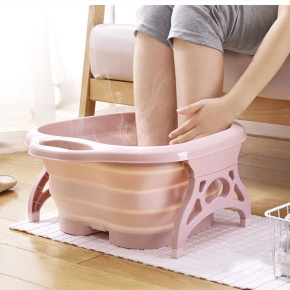 Складная Ванна для ног простое вспенивающее массажное ведро пластиковое ванночка для ног большая повышающая подставка для ног баррель уменьшает давление