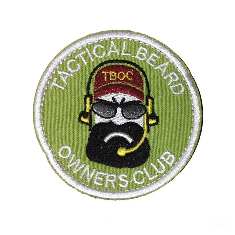 Шеврон Tactical Beard собственники клуба "Хлебный человек" вышивка нарукавная повязка Боевая нашивка значок ткань нарукавная повязка наклейка военный - Цвет: B