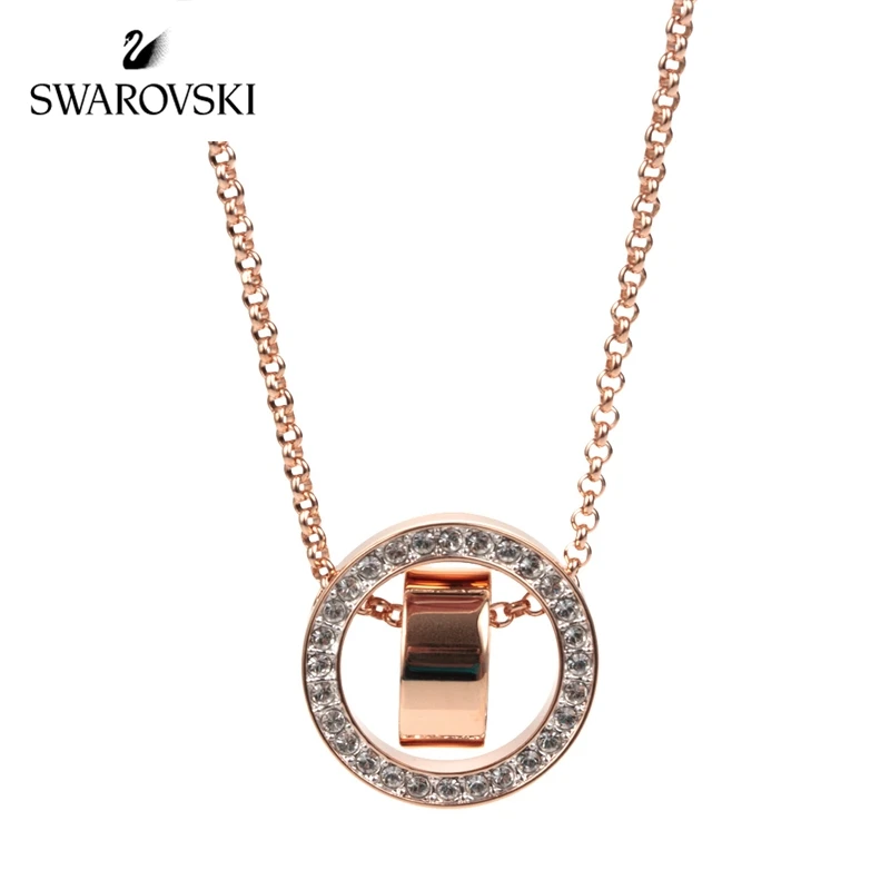 

Original Genuine swarovski necklace rose gold transfer bead collarbone chain a change of fortune for women 5289495