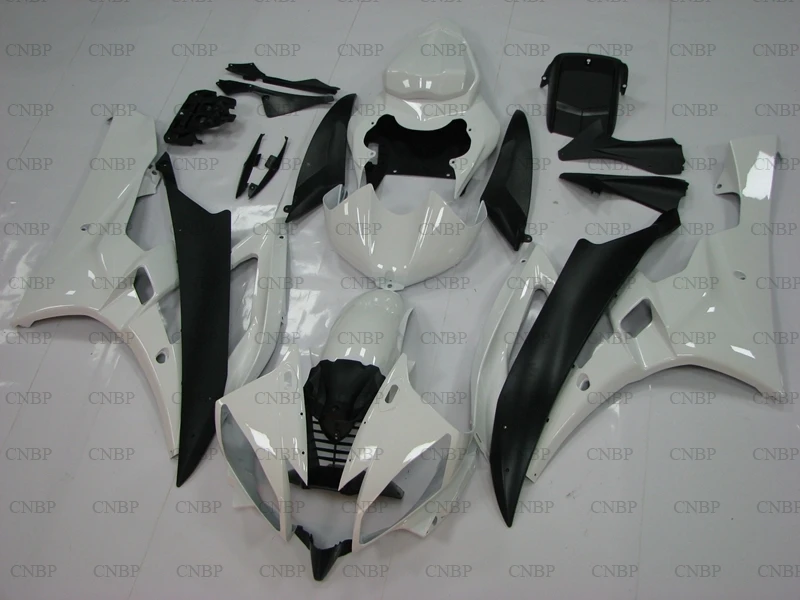 YZF600 R6 2006 2007 комплекты кузова для YAMAHA YZFR6 06 Белый Черный обтекатели|Пластиковые и