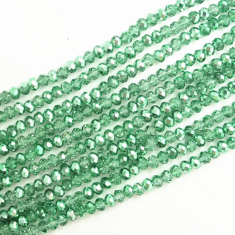 Wholesale Crystal Glass Rondelle Faceted Loose Spacer 4mm 8mm Beads 6mm O0T4