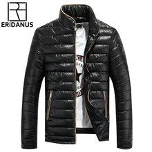 Сезон Зима новое поступление Для мужчин сплошной Смешанный хлопок пальто корейский облегающий человек со стоячим воротником Толстая стеганая куртка верхняя одежда плюс Размеры 5XL M401