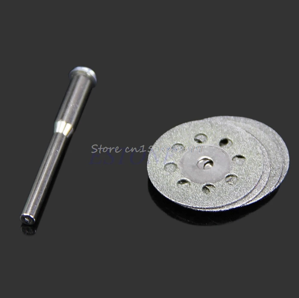 5 шт. 22 мм Мини острые вращающиеся алмазные режущие диски Dremel инструменты с прутком Прямая поставка