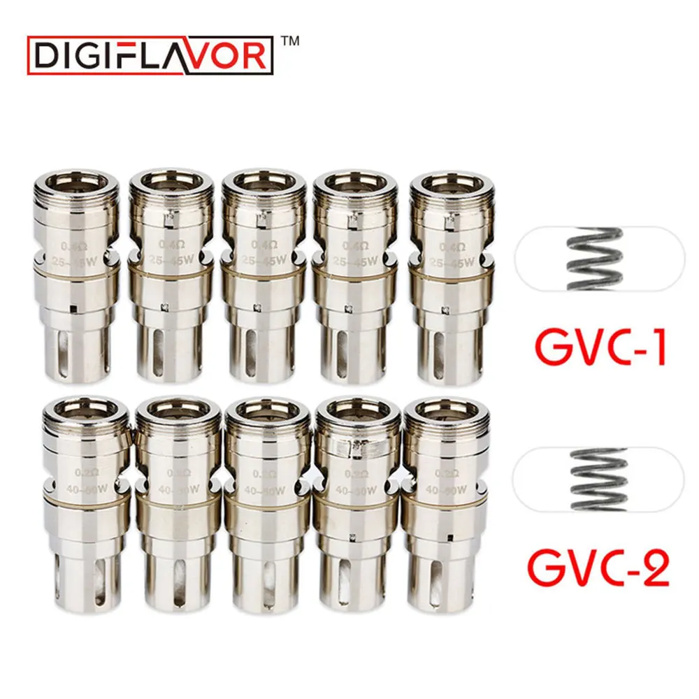 Аутентичные 5 шт. digiflavor эспрессо катушки 0.4ohm GVC-10.2ohm GV/C-2 намотка клептона головка для эспрессо 22 ввиду Sub Ом Tank