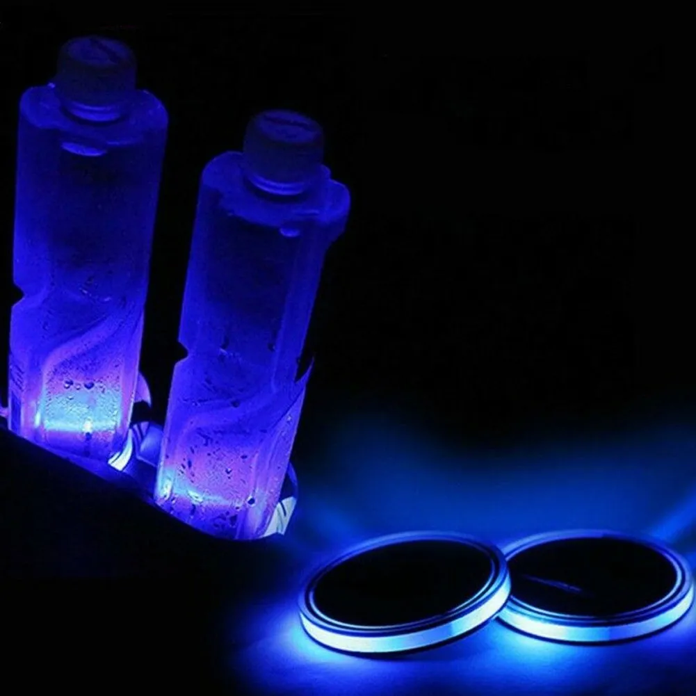 

Universal Car Solar LED Cup Holder Pad Anti Slip Bottle Coaster Mat Car Styling VS998