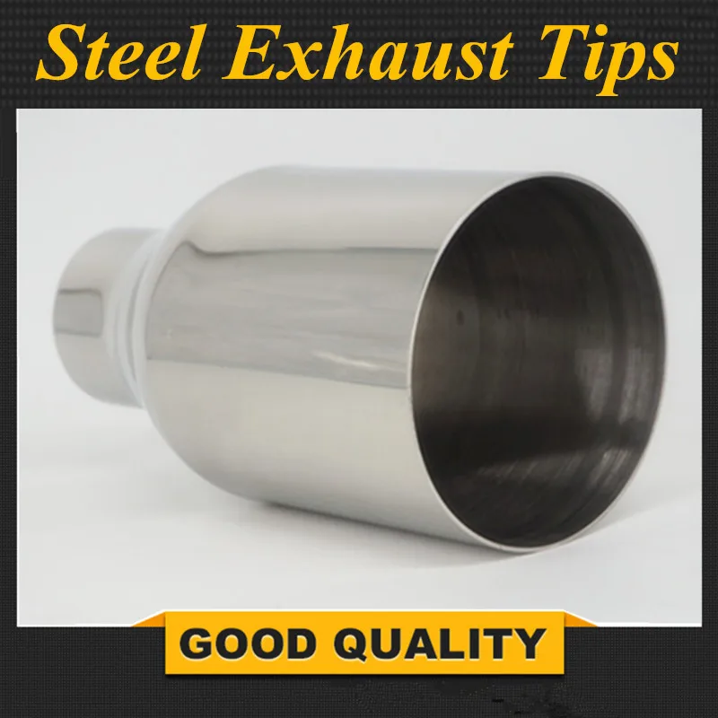 Quality Exhaust Shiny Tail Pipe Chrome Trim Tip End Curved 50mm-67mm