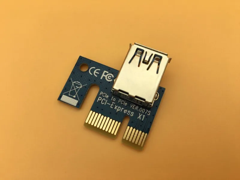 PCI E Express расширитель Riser Card 1x Конвертация карты Высокоскоростной USB 3 0 адаптер