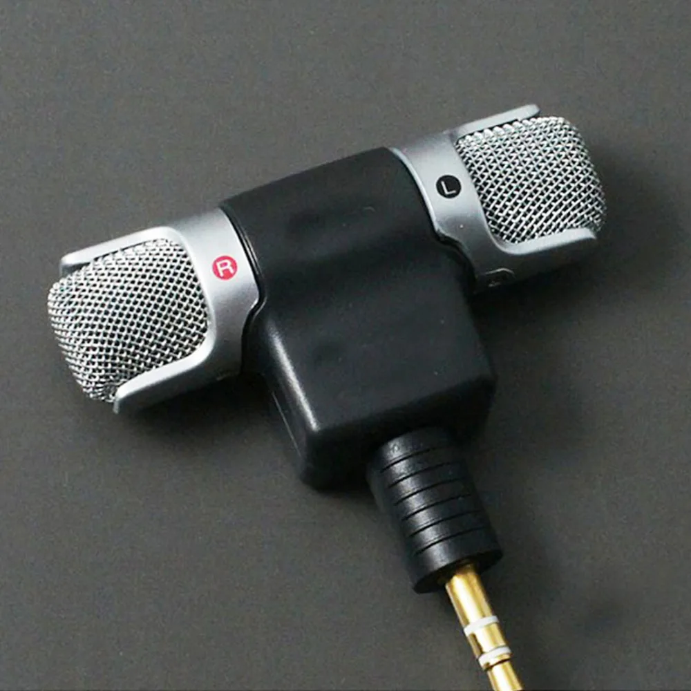 

Marsnaska Portable Mini Stereo Microphone Digital Mic 3.5mm Interface Mini for PC Laptop Notebook Mobile Phone