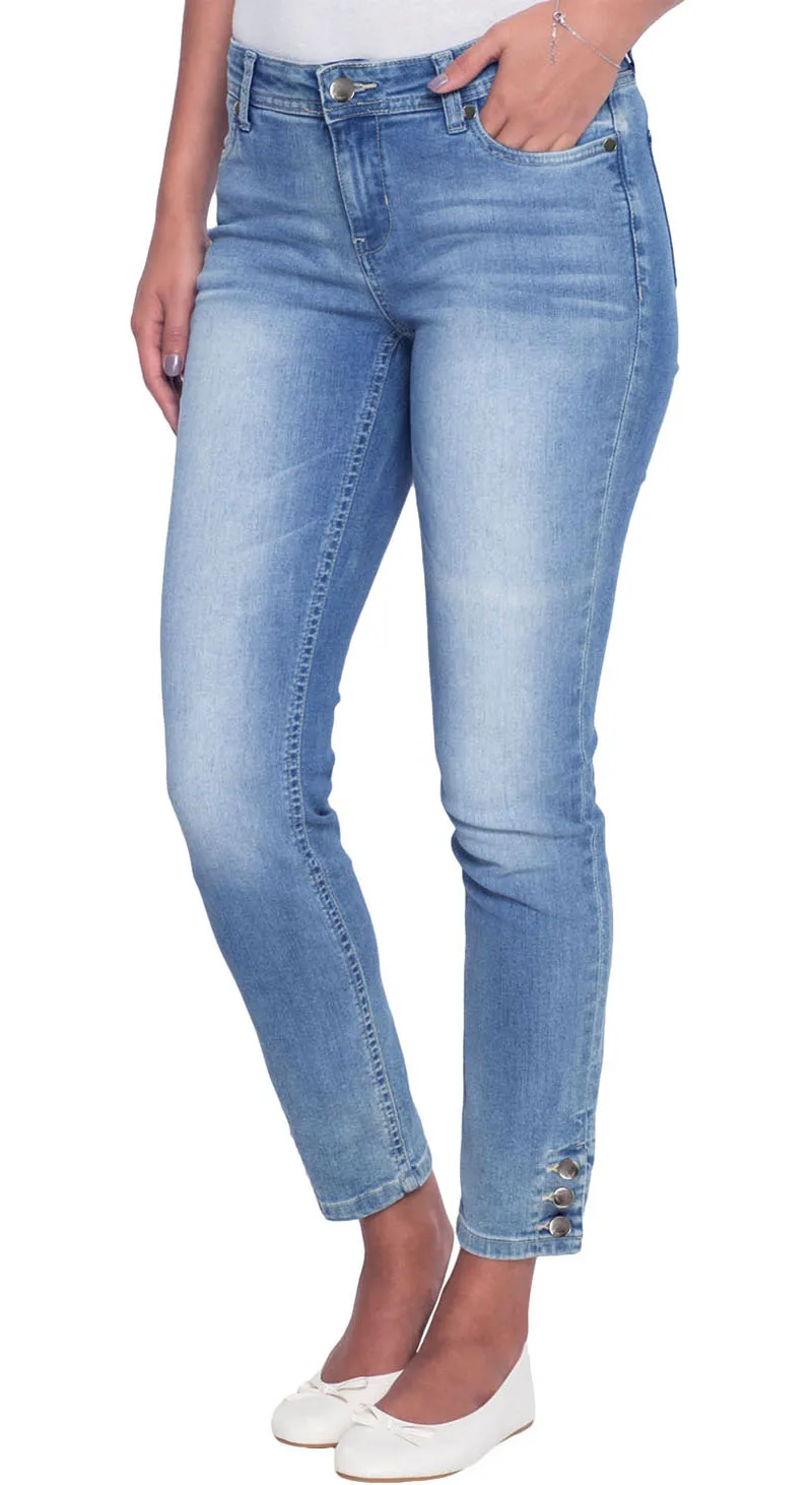 ladies dark blue skinny jeans
