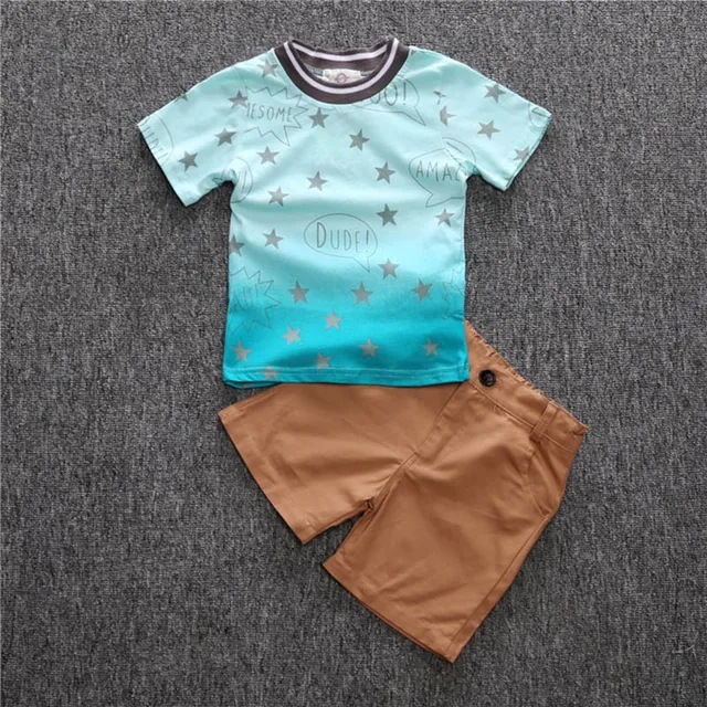 New Boys T shirt + Shorts 2pcs Clothes Set Summer Boys Fashion T shirts ...