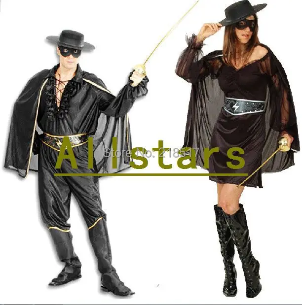 Buy New Party Costumes Couples Costume Zorro Costume For Men And Women D 1534