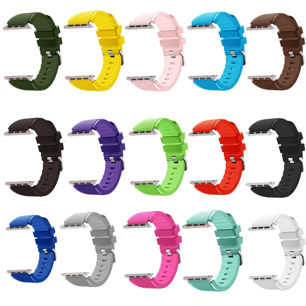 New Design Sweat Proof Silicone Band for Apple Watch Sport Band For
