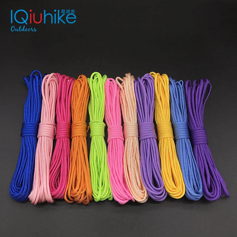 

IQiuhike 250 Colors Paracord 550 Rope Type III 7 Stand 100FT 50FT Paracord Parachute Cord Rope Survival kit Wholesale