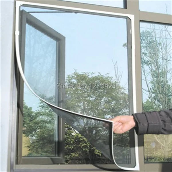 1 шт. Бесплатная доставка 150x130 см DIY самоклеющиеся липкие летние Антимоскитные