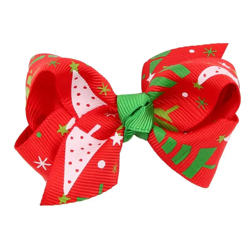 Эластичная Рождественская растягивающаяся повязка на голову с цветочным рисунком для маленьких детей, подарок для фотосессии, повязка на голову, аксессуары для волос, головной убор, Рождественский ободок - Цвет: 4