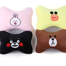 2 шт. автомобильные внутренние аксессуары, Сиденье Поддержка милый мультфильм подарок подголовник защитная подушка для шеи Удобная замша Автомобиль Стайлинг