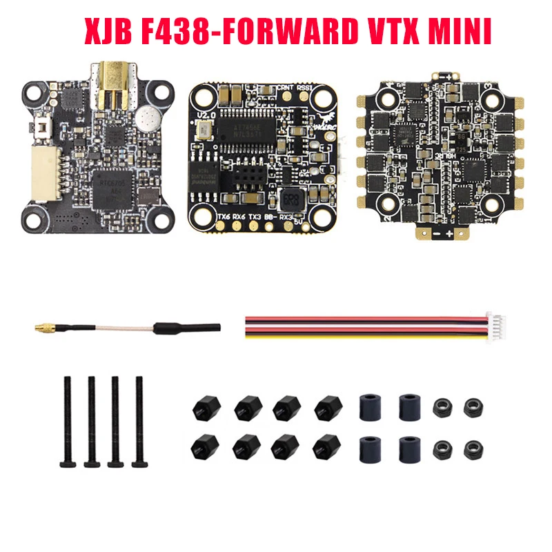 HGLRC XJB F440-Forward VTX Mini 20x20 мм стек F4 V2 Контроллер полета и 40A BL_S ESC и 25/100/200/350 mW VTX для радиоуправляемого дрона