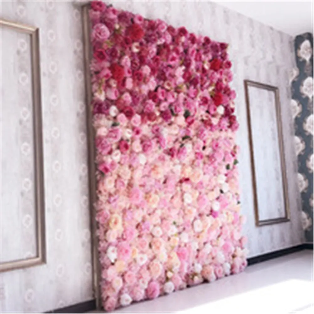 

high quality 3D flower wall panels with artificial orchids wedding backdrop artificial rose flower arrangements