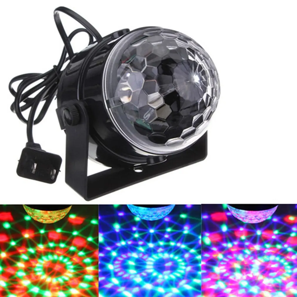 

Voice Control RGB LED Stage Lamps Crystal Magic Ball Sound Control Laser Stage Effect Light Party Disco Club DJ Light Drop Ship