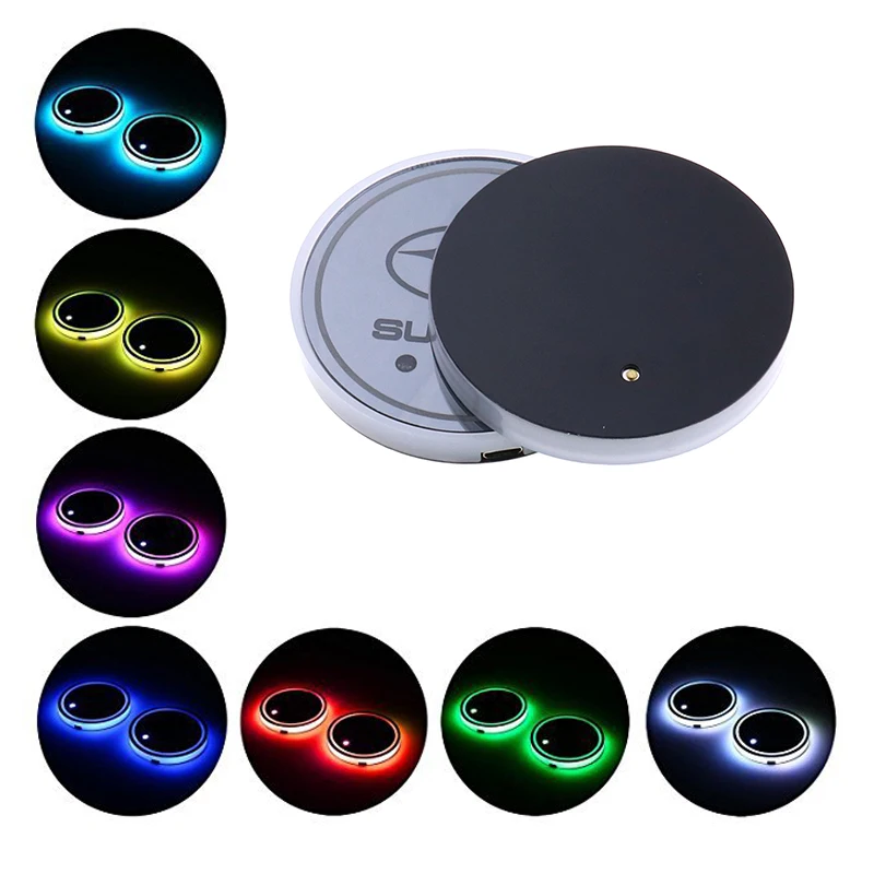 

Car LED 7 color water coasters For Mazda 3 mazda 6 CX 5 CX-5 CX3 323 Axela Atenza Car styling Interior Accessories