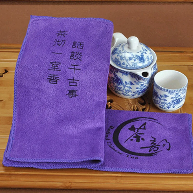 Чайные полотенца из сверхтонкого волокна, ткань для чая, хороший подарок, чайные салфетки 30*30 см, впитывающий крепкий чайный набор, аксессуары, 1 шт