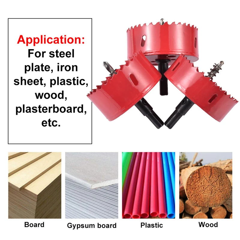 Hohxen 1pcs 75MM M42 Bi-Metal Holesaw Cutter Hole Saw Wood Drill Tooth Kit Core Drill Bit Cutting Kit Opener 80 85 90 95 100 mm