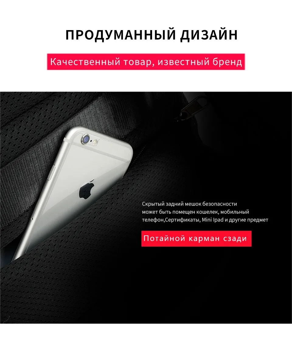 Новое поступление мужской рюкзак 15." ноутбук рюкзаки для мужчин Aнти вор школьный рюкзак женщин твердый рюкзак