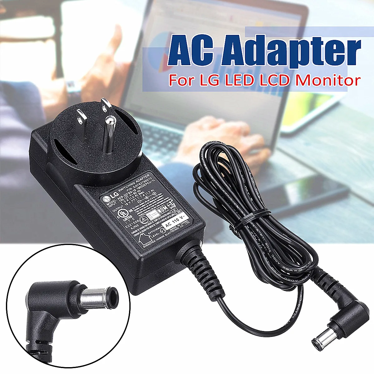 Штепсельная вилка США 19V 1.7A AC DC адаптер SPU ADS 32FSG 19 19032EPCU 1L для LG LED LCD монитор