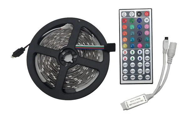 5M 10M non waterproof RGB led strip light 5050 smd flexible led strip DC12V 150led 5M RGB led rope + 44key IR remote controller (12)