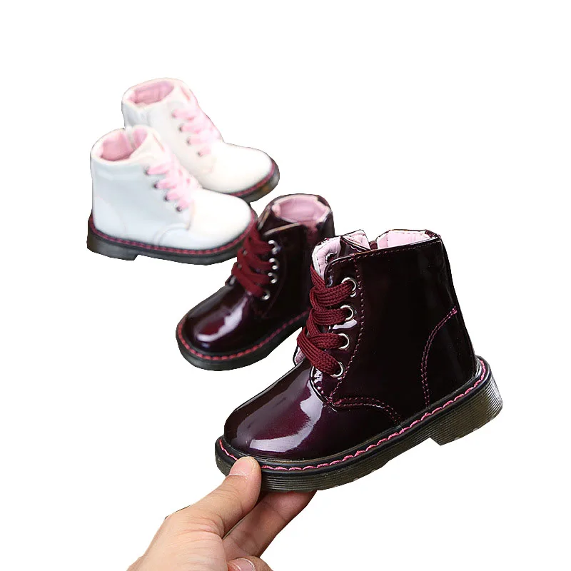 Botas de charol para niños y niñas pequeñas, zapatos para la nieve, color  blanco, 1, 2, 3, 4, 5, 6, 7 años, 29 - AliExpress Madre y niños