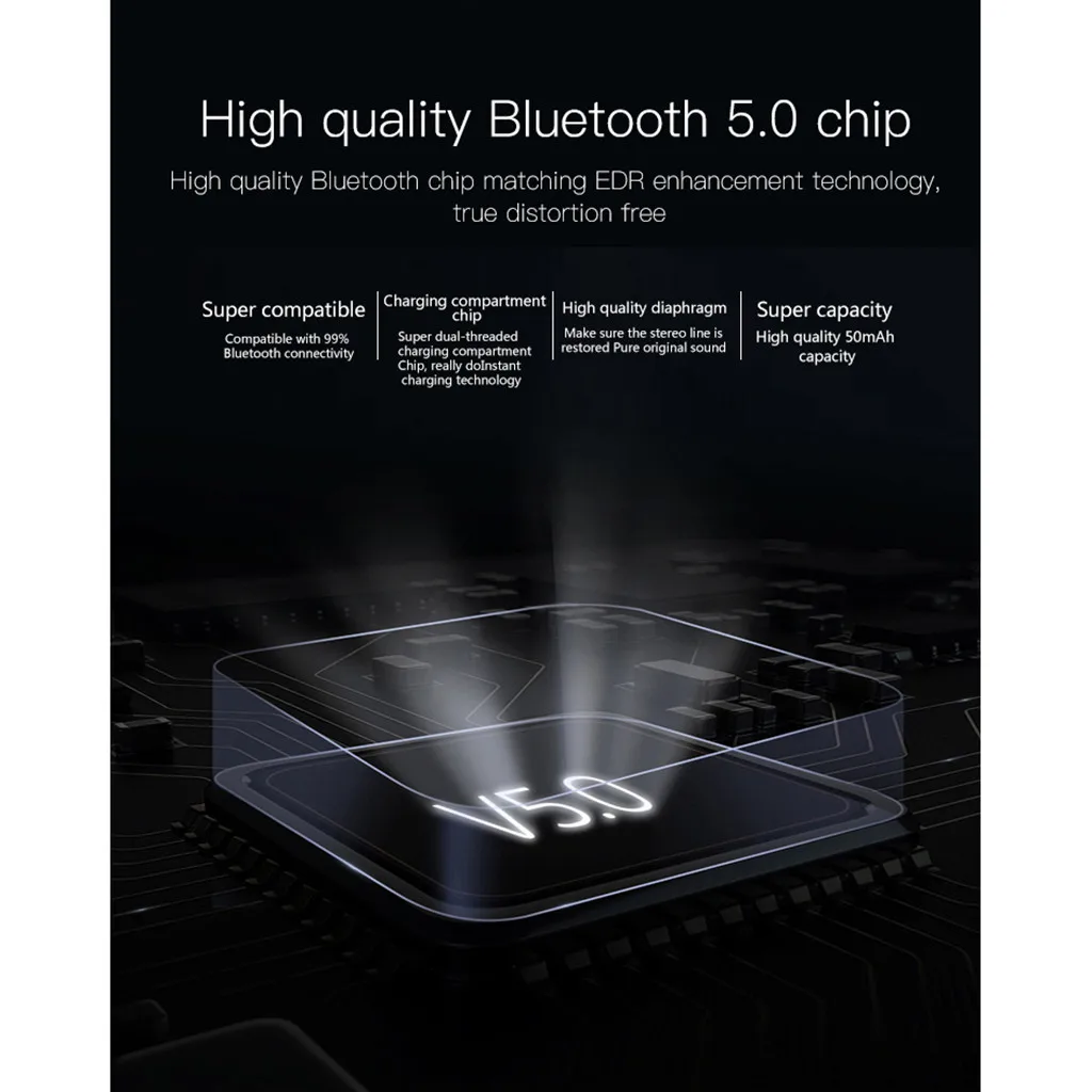 HIPERDEAL TWS Bluetooth гарнитура 5,0 БЕСПРОВОДНЫЕ стереофонические Бизнес Спортивные стерео мини гарнитура Jy5