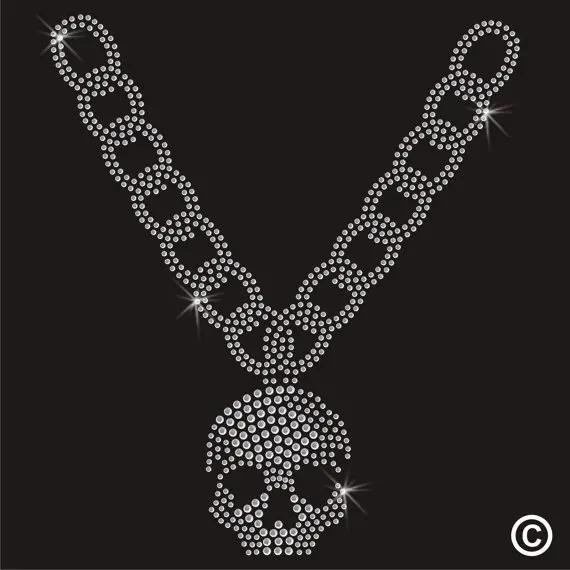 

2pc/lot Skull Chain Rhinestone Transfer hot fix rhinestone applique iron on crystal transfers design fixing rhinestones