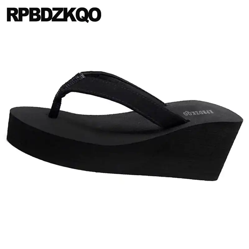plain black flip flops