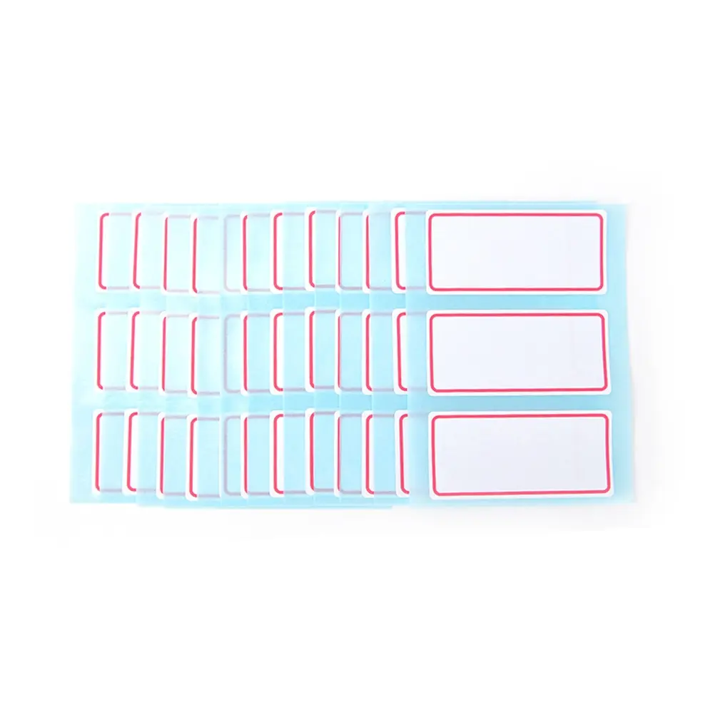 12 листов 34*73 мм пустые наклейки самоклеящиеся этикетки пустые этикетки для заметок клейкие белые записываемые именные наклейки