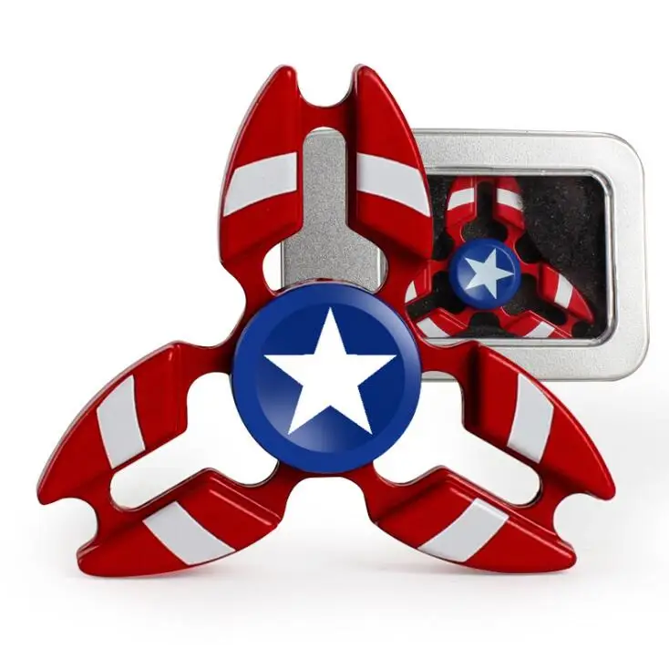 The Avengers Fidget Hand Spinner Fingertip Gyro Finger Spinner Toy Crabs Octagon Shield Captain America Spiderman