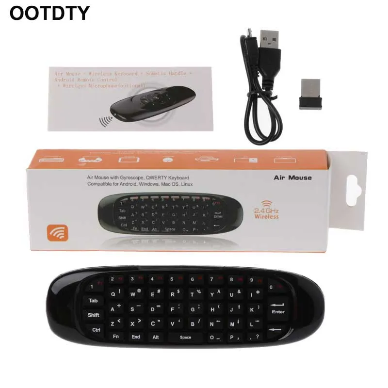 

C120 Fly Air Mouse With Voice Search Mic 2.4G Mini Wireless Keyboard for PC TV