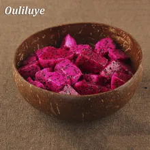 Natural Coconut Shell Bowl For Food Salad Noodle Rice Coconut Fruit Wooden Bowl Handicraft Decoration Creative Coconut Bowls coconut kalpavriksha