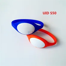 13.5MHZ UID Changeable S50 1K NFC Bracelet Wristband Wrist Band MF S50 Clone Copy Backup Block zero Rewritable RFID Card