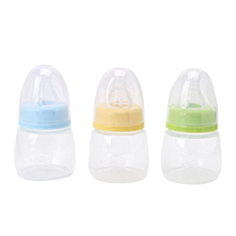 Новинка 60 мл 2 унции силиконовые детские младенческие Кормление новорожденных Бутылочки для сосок для кормления случайный цвет