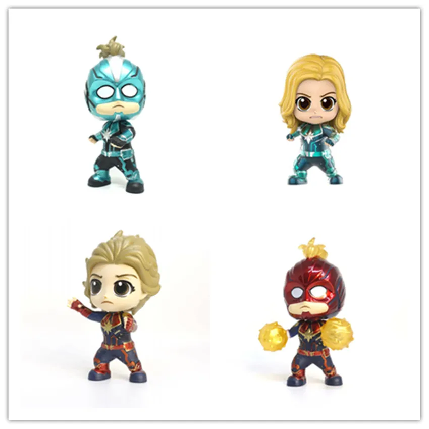 

Four pattern Q version Captain Marvel anime action figure model toy