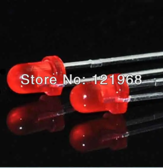 

1000pcs Free shipping RED 3MM LED DIODE DIFFUSED DIP LED 1.7-2.2V indicator light diode(CE&Rosh)