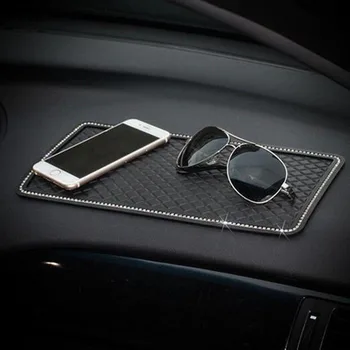 

Car Interior Anti Slip Mat PVC with Crystal Non-Slip Pading Dash Board Phone Glasses Perfume Pad Storage Universal Size Holder